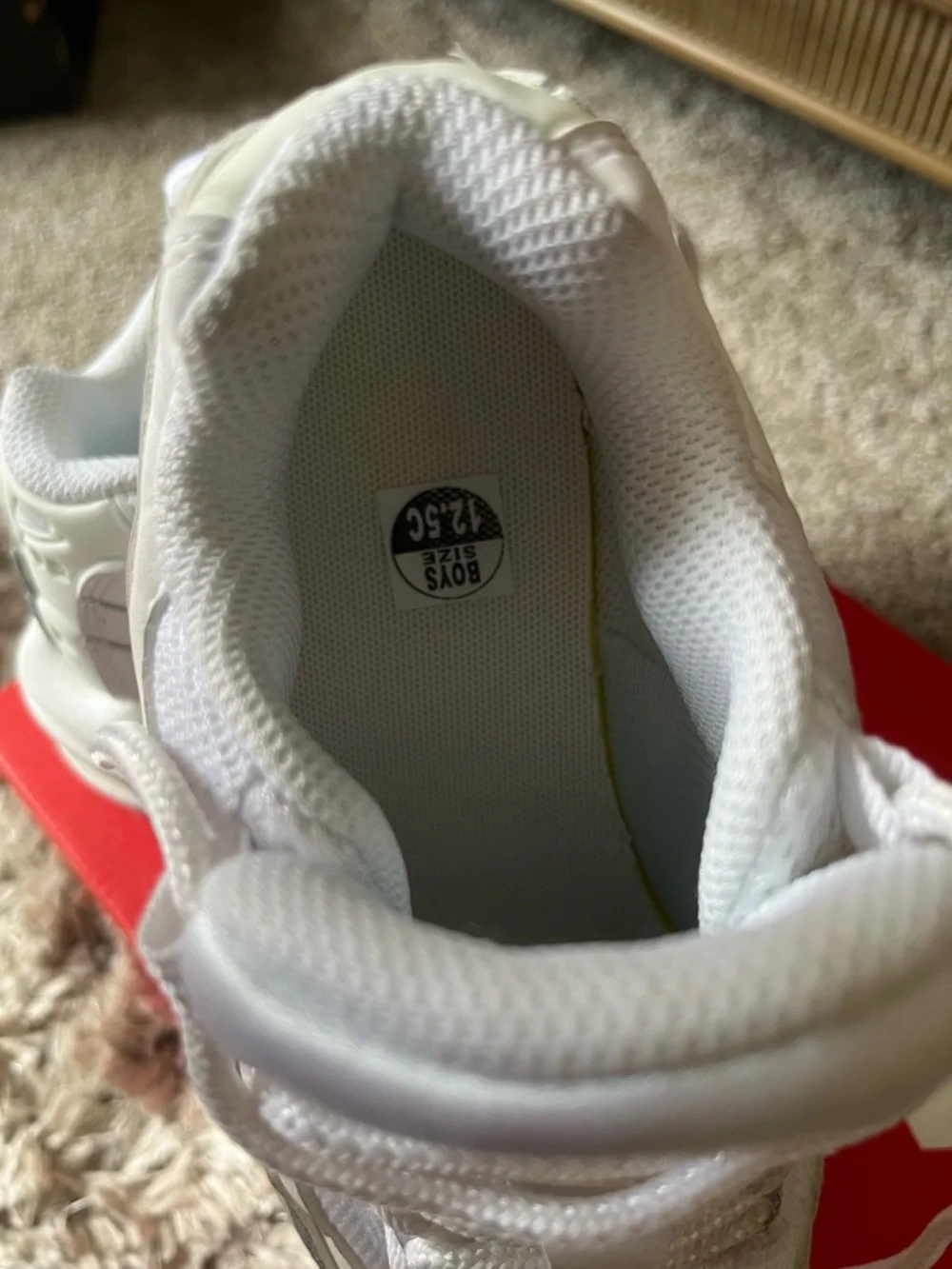 Nike White Kids' Air Max Mesh & Leather Sneakers